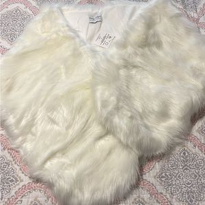 Bridal wrap faux fur
